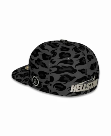 Black Hellstar Fitted Cheetah Print Hat