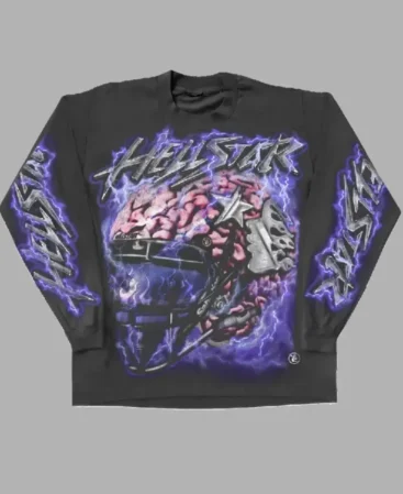 Black Hellstar Powered By Star Long Sleeve