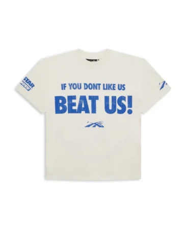 Hellstar Beat Us T-Shirt (White/Blue)