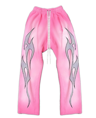 Hellstar Flame Sweatpant Pink