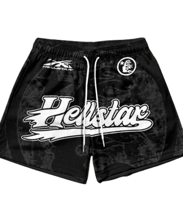 Hellstar Graphic Casual Black Shorts