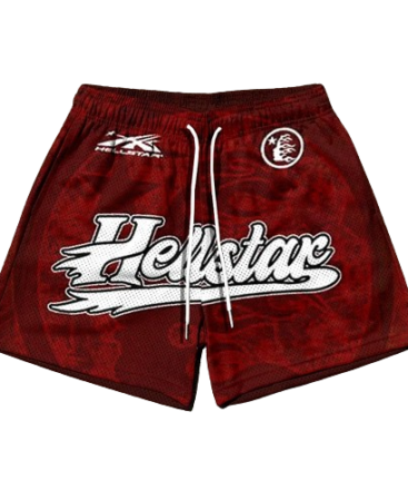 Hellstar Graphic Casual Red Shorts